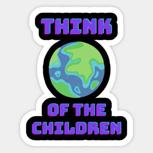 Future Children Greta Thunberg Earth Shirt Save Our Planet Climate Change Shirt SOS Help Climate Strike Shirt Nature Future Natural Environment Cute Funny Gift Idea Sticker by EpsilonEridani